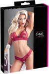 Cottelli Collection - секси сутиен комплект от дантела - червен - L (22124473041)