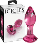 Icicles No. 79 - анален стъклен плъг конусовиден - розов - desirel