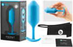 b-Vibe Snug Plug 3 - двоен топчест анален плъг (180 г, син) - desirel