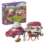Schleich Schleich: Kaland autóval és lószállító utánfutóval 42535 (SLH42535)