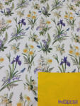  Vízhatlan mintás ív 70x100cm - Tavaszi virágmintás - Sárga