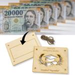  Natúr fa - Diplomaosztó és ballagási pénztartó 18, 5x14, 5cm - kosarbolt