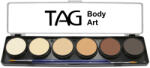 TAG Body Art TAG SKIN COLOUR PALETTA + 2 ecset 6x10gr