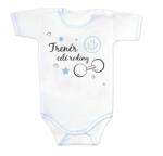 Baby Nellys Rövid ujjú body vicces szöveggel Baby Nellys, edzőcipő az egész családnak Velikost koj. oblečení: 80 (9-12m)