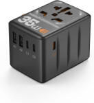 Tessan Adaptor priza international Tessan TS-WTA02, 2XUSB, 2XUSB-C , 1XUSB-C incarcare rapida , 35W (TS-WTA02)