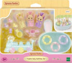 EPOCH Set de joaca Sylvanian Families Iepurasi Tripleti cu accesorii baie (SF5707) Figurina