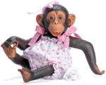 Asivil Figurina Maimutica Reborn cu scutec, costumas cu fundite roz si suzeta (AS0607170) Figurina