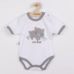 NEW BABY Body de bumbac pentru bebeluşi cu mânecă scurtă New Baby Cute Bear, mărime 80 (9-12l)