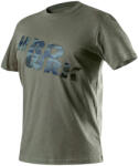 NEO TOOLS Munkavédelmi póló, CAMO, feliratos, olíva, 100% pamut, 180g/m2, XL (81-612-XL)