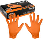 NEO TOOLS Munkakesztyű, perforált nitril, narancssárga, 50db, L (97-690-L) - szerszamhaz