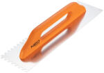 NEO TOOLS Acél simító, fogazott, rozsdamentes, 480x128mm, 8x8x8mm, fa markolat (50-182) - szerszamhaz