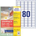 AVERY L4732REV-65 35, 6x16, 9 mm visszaszedhető univerzális 50+15 lap 5200 db-os etikett (L4732REV-65) - bestbyte