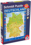 Schmidt Spiele Пъзел Schmidt от 1000 части - Карта на Германия (58287)