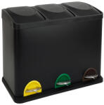 Toro Szelektív szemetes, fekete, 45 l