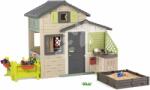 Smoby Set Căsuța Prietenilor cu ușă mare și nisipar în grădină Friends Evo Life Playhouse Smoby extensibilă (SM810206-25) Casuta pentru copii