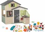 Smoby Set căsuța Prietenilor cu ușă mare și bucătărie Friends Evo Life Playhouse Smoby extensibilă cu accesorii (SM810206-17) Casuta pentru copii