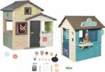 Smoby Set căsuța Prietenilor cu ușă mare și bufet Friends Evo Life Playhouse Smoby extensibil cu gelaterie (SM810206-7) Casuta pentru copii