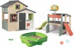 Smoby Set Căsuța Prietenilor cu ușă mare și centru de joacă Friends Evo Life Playhouse Smoby și nisipar extensibil (SM810206-30) Casuta pentru copii