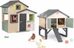 Smoby Set căsuța Prietenilor cu ușă mare și coteț pentru găini Friends Evo Life Playhouse Smoby extensibilă (SM810206-22) Casuta pentru copii