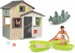 Smoby Set căsuța Prietenilor cu ușă mare și nisipar Fluture Friends Evo Life Playhouse Smoby cu leagăn cu două părți extensibilă (SM810206-13) Casuta pentru copii