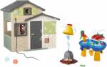 Smoby Set Căsuța Prietenilor cu ușă mare și măsuță de apă Friends Evo Life Playhouse Smoby extensibilă cu joc de apă Cârtița (SM810206-27) Casuta pentru copii
