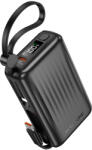 BOROFONE Power Bank 10000mAh BJ70 Source - Type C - PD 20W típusú C és Lightning kábelekkel fekete