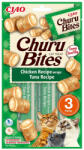 Churu Recompense pentru pisici Inaba Ciao Churu Bites, Pui si ton, 3 x 10g (EU721)