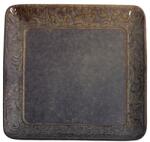  IRIS kerámia tányér virágosk kék/barna 21, 7cm (171210)