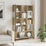 vidaXL sonoma tölgy színű szerelt fa könyvszekrény 102x28x172 cm (VD3213658)