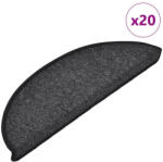 vidaXL 20 db antracitszürke lépcsőszőnyeg 56 x 17 x 3 cm (VD3365781)
