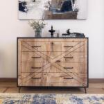 Asir Шкаф COMFORT 100x80 cм кафяв/черен (AS0558)