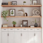 vidaXL világosbarna kezelt tömör tölgyfa fali polc 180 x 60 x (2-4) cm (VD363722)