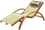  nyugágy, ergonomikus kialakítás, fa, 100 kg-os súly, 161 x 72 x 68 cm, barna / zöld (84B-032BN)