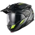 NEXX Helmets X. Lifecountry Terra felnyitható motoros bukósisak matt szürke-fluo sárga