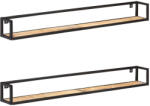 vidaXL 2 db nyers mangófa fali polc 160 cm (VD320676)