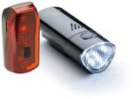 BikeFun Link II elemes első és hátsó lámpa szett, 5+1 LED, fekete