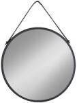 House Nordic Trapani tükör acél/műbőr, fekete, ø60 cm (4001070) - geminiduo