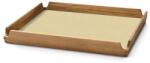LIND DNA Tavă de servire AIRY NUPO 30 x 30 cm, praf de plante / maro, piele / lemn, LIND DNA (LIND992216) Tava