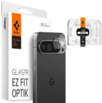 Google Pixel 9 Pro XL, Kamera lencsevédő fólia, ütésálló fólia, Tempered Glass (edzett üveg), Spigen Glastr Ez Fit Optik, Clear, 2 db / csomag