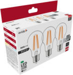 Avide LED Filament Globe 3.8W E27 WW 3000K Super High Lumen 3db/csomag (ALABLFG27WW-3-8W-3P)