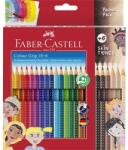 Faber-Castell Színes ceruza készlet 18+6db-os Faber-Castell Grip test színű, vízben oldódó, ergonomikus háromszög alakú, törésállóság