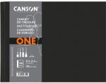 Canson One 27, 9x21, 6 cm, fekvő, 100 g/m2, ragasztott fehér rajzpapírfüzet (C31200L026) - tintasziget