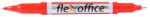FlexOffice Alkoholos marker, 0, 4/1, 0 mm, kúpos, kétvégű, FLEXOFFICE "PM01", piros (FO-PM01RED) - mystock