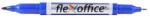 FlexOffice Alkoholos marker, 0, 4/1, 0 mm, kúpos, kétvégű, FLEXOFFICE "PM01", kék (FO-PM01BLUE) - mystock