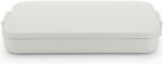 Brabantia Make & Take Flat Lunch Box lapos ételhordozó doboz, 1100 ml, szivárgás- és légmentes záródás, bepattintós (clip-on) zárómechanizmus, BPA mentes műanyag, világosszürke - 202841 (202841)