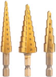 NEO TOOLS Lépcsős fúrókészlet, 3db-os, HSS-Titán, 3-20mm, hatszög szárral (08-948) - neo24