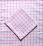  30x30 cm - Pamut Textil Szalvéta - Rózsaszín Kockás