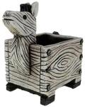  Kaspó kő zebra 17*11*17cm szürke (VTA247)