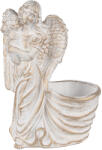 Clayre & Eef Figurina Inger cu ghiveci piatra alba aurie 22x13x30 cm (6TE0505deco)