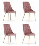  Scaun Bucatarie Si Dining IMOLA Roz/Natur x 4 Buc